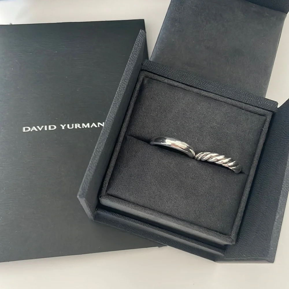 David Yurman Pure Form® Stack Rings in Sterling Silver - Picture 2 of 11